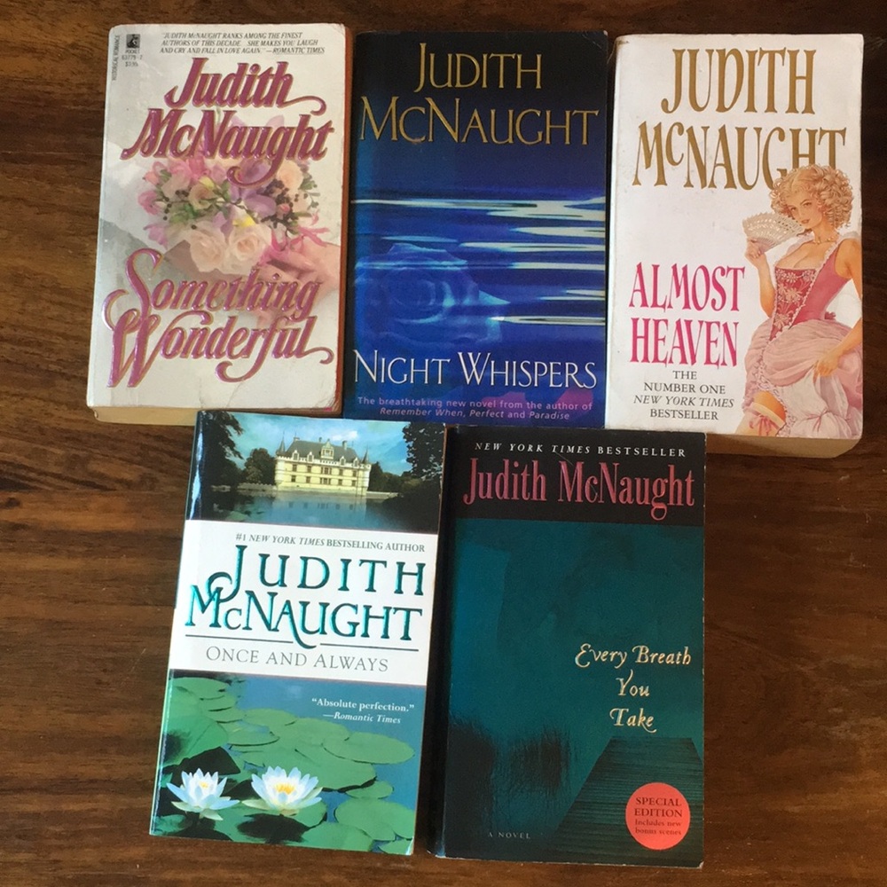 5 Judith McNaught Novel Set of 5 Paperback Books Vintage + Newer